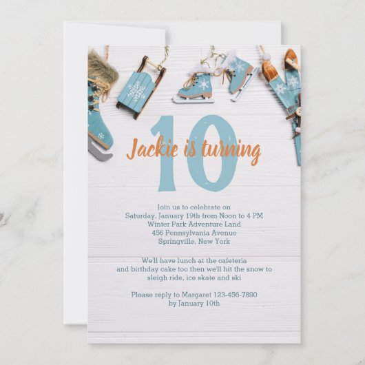 Einladung zum Thema Eissport und Schneesport (Vorderseite)