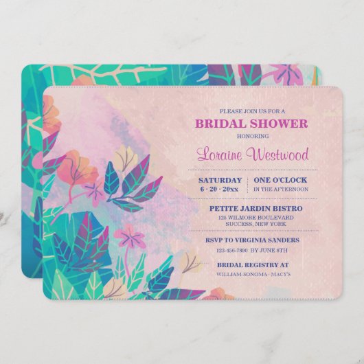 Einladung zum Thema Flora (Vorne/Hinten)