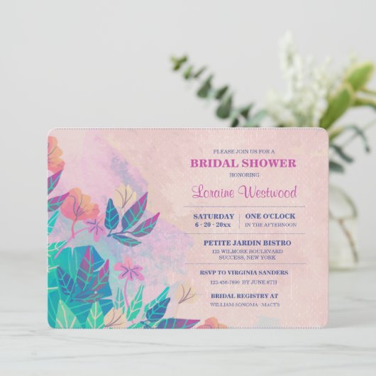 Einladung zum Thema Flora (Stehend Vorderseite)