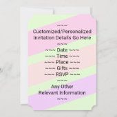 Einladung zum Thema "Gala zum 79. Geburtstag" (Rückseite)