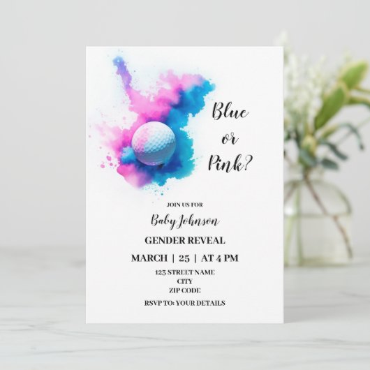 Einladung zum Thema Golf (Stehend Vorderseite)