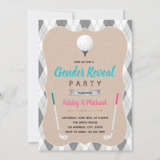 Einladung zum Thema Golf-Gender (Vorderseite)