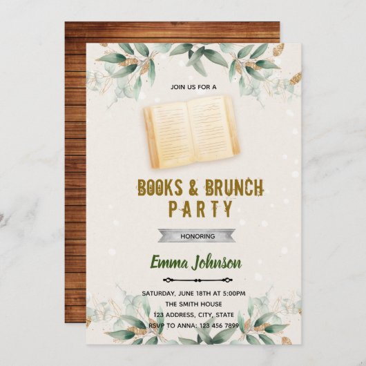 Einladung zum Thema "Greenleaf book" (Vorne/Hinten)