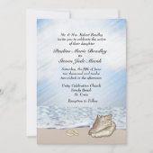 Einladung zum Thema Hochzeit am Strand (Vorderseite)