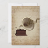 Einladung zum Thema Hochzeit antiker Musik (Rückseite)