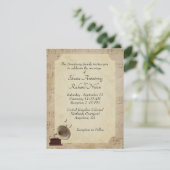 Einladung zum Thema Hochzeit antiker Musik (Stehend Vorderseite)