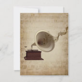 Einladung zum Thema Hochzeit antiker Musik (Rückseite)