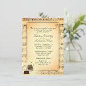 Einladung zum Thema Hochzeitsmusik (Stehend Vorderseite)