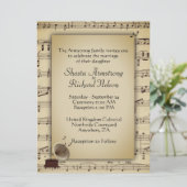 Einladung zum Thema Hochzeitsmusik (Stehend Vorderseite)