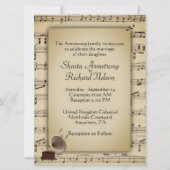 Einladung zum Thema Hochzeitsmusik (Vorderseite)