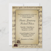 Einladung zum Thema Hochzeitsmusik (Vorderseite)