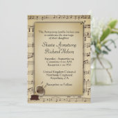 Einladung zum Thema Hochzeitsmusik (Stehend Vorderseite)