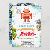 Einladung zum Thema "niedlicher Roboter" (Vorne/Hinten)