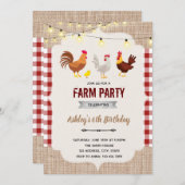 Einladung zum Thema "niedliches Hähnchen" (Vorne/Hinten)