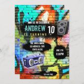 Einladung zum Thema Niedliches Hiphop-Party (Vorne/Hinten)