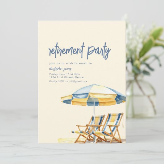 Einladung zum Thema "Ruhestand" (Stehend Vorderseite)