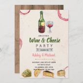 Einladung zum Thema Wein und Käse (Vorne/Hinten)