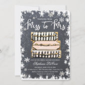 Einladung zum Thema Winter Bridal Dusche (Vorderseite)