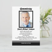 Einladung zum Todestag des Schwarzen und Weißen Fo (Stehend Vorderseite)