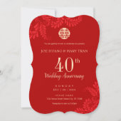 Einladung zum traditionellen chinesischen Hochzeit (Vorderseite)