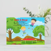 Einladung zum Trampolin-Sprung (Stehend Vorderseite)