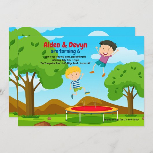 Einladung zum Trampolin-Sprung (Vorne/Hinten)