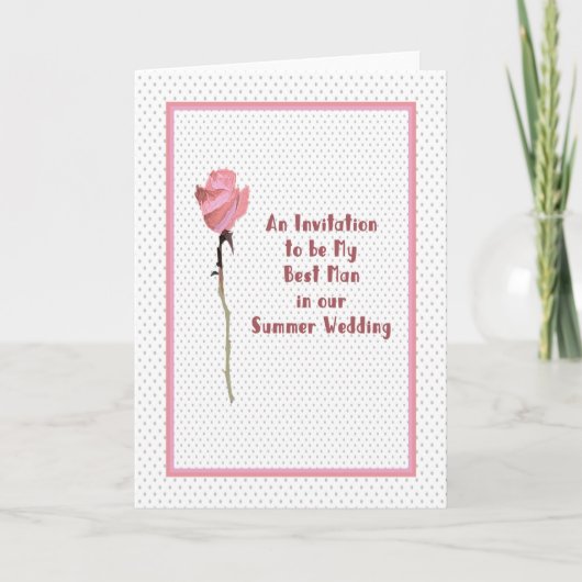 Einladung zum Trauzeuge bei Hochzeiten im Sommer (Vorderseite)