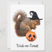 Einladung zum Trick oder Treat Eichhörnchen-Hallow (Vorderseite)