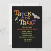 Einladung zum Trick oder Treat Halloween-Party (Vorderseite)