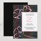 Einladung zum Tropical Beach Hochzeit in Urlaubsor (Vorne/Hinten)