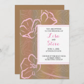 Einladung zum Tropical Beach Hochzeit in Urlaubsor (Vorne/Hinten)