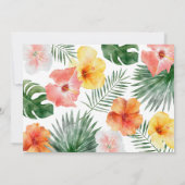 Einladung zum Tropical Hawaiian Birthday Party Fot (Rückseite)