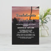 Einladung zum Tropical Sunset Bachelorette Weekend (Stehend Vorderseite)