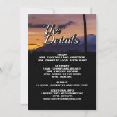 Einladung zum Tropical Sunset Bachelorette Weekend (Rückseite)