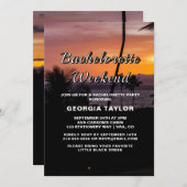Einladung zum Tropical Sunset Bachelorette Weekend (Vorne/Hinten)