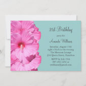 Einladung zum tropischen 21. Geburtstag (Türkis) (Vorderseite)