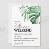 Einladung zum tropischen Geburtstag am Wochenende (Vorderseite)