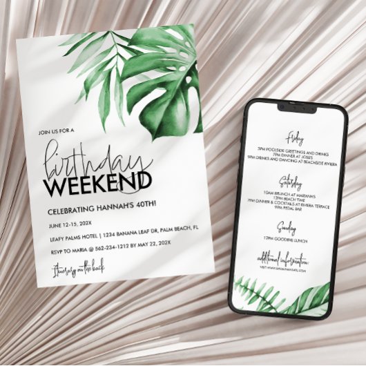 Einladung zum tropischen Geburtstag am Wochenende