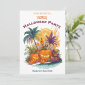 Einladung zum tropischen Halloween-Party (Stehend Vorderseite)