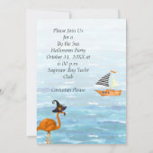 Einladung zum tropischen Halloween-Party (Rückseite)