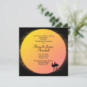 Einladung zum tropischen Hochzeitstag (Stehend Vorderseite)