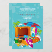 Einladung zum tropischen Junggeselinnen-Abschied (Vorne/Hinten)