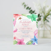 Einladung zum tropischen Junggeselinnen-Abschied (Stehend Vorderseite)