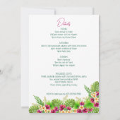 Einladung zum tropischen Junggeselinnen-Abschied (Rückseite)