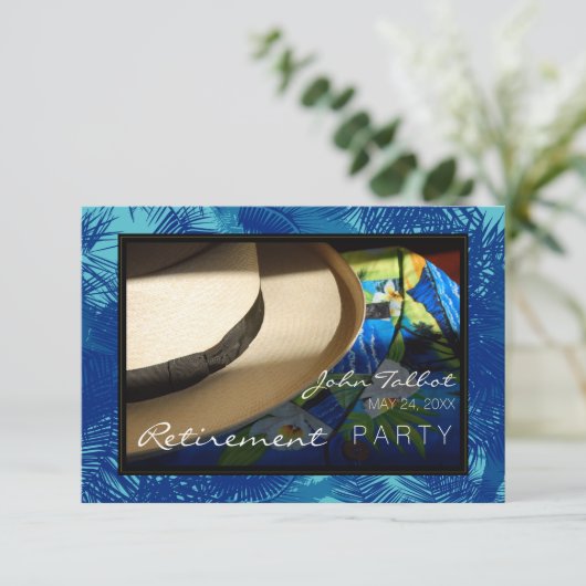 Einladung zum tropischen Ruhestand mit Blauen Palm (Stehend Vorderseite)