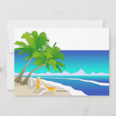 Einladung zum tropischen Sonne-Junggeselinnen-Absc (Rückseite)