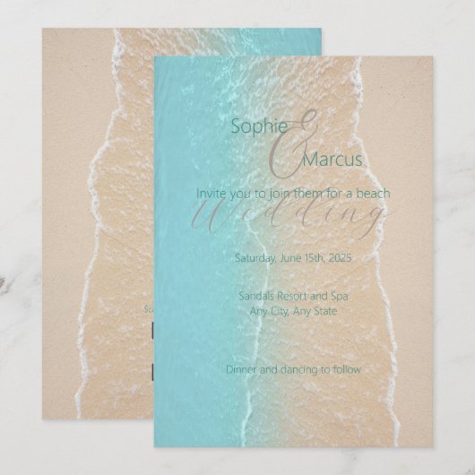 Einladung zum tropischen Strand (Vorne/Hinten)