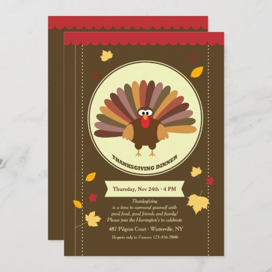 Einladung zum türkischen Abendessen (Vorne/Hinten)