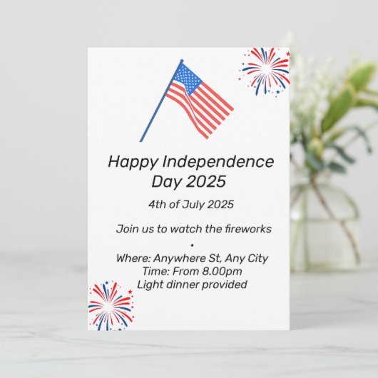 Einladung zum Unabhängigkeitstag (Stehend Vorderseite)