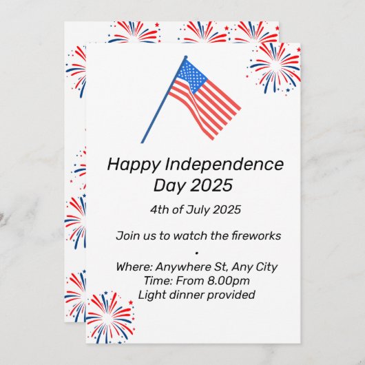 Einladung zum Unabhängigkeitstag (Vorne/Hinten)